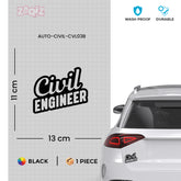 Bold Civil Engineer Car Decal
